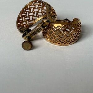 Napier Gold Screw Back Earrings